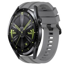 Per Huawei Watch GT Runner Set di cinturini sportivi in silicone tinta unita lunghi e corti (grigio)