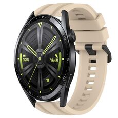 Per Huawei Watch GT Runner Set di cinturini sportivi in silicone tinta unita lunghi e corti (cachi)