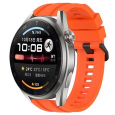 For Honor Watch GS 3i Set di cinturini sportivi in silicone tinta unita lunghi e corti (arancione)