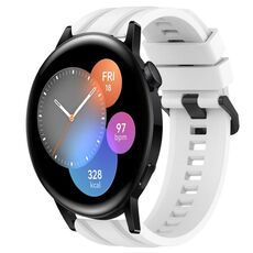 For Honor Watch GS 3 Set di cinturini sportivi in silicone tinta unita lunghi e corti (bianco)