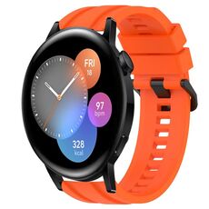 For Honor Watch GS 3 Set di cinturini sportivi in silicone tinta unita lunghi e corti (arancione)