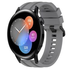 For Honor Watch GS 3 Set di cinturini sportivi in silicone tinta unita lunghi e corti (grigio)
