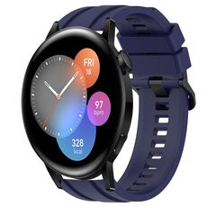 For Honor Watch GS 3 Set di cinturini sportivi in silicone tinta unita lunghi e corti (blu notte)