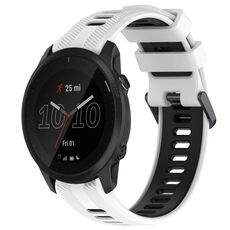 Per Garmin Forerunner 945 Cinturino sportivo in silicone bicolore (bianco + nero)