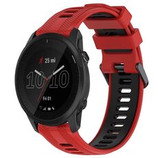 Per Garmin Forerunner 945 Cinturino sportivo in silicone bicolore (rosso + nero)