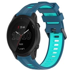 Per Garmin Forerunner 945 Cinturino sportivo in silicone bicolore (blu + verde acqua)