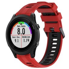 Per Garmin Forerunner 935 Cinturino sportivo in silicone bicolore (rosso + nero)