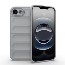 Per iPhone 16e Custodia per telefono in TPU + flanella Magic Shield (grigio)