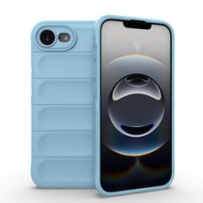 Per iPhone 16e Magic Shield TPU + custodia in flanella per telefono (azzurro chiaro)