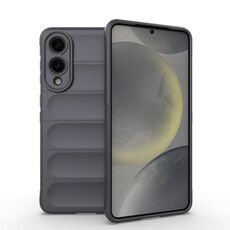 Per Samsung Galaxy S25 Edge 5G Magic Shield TPU + custodia in flanella (grigio scuro)