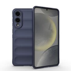 Per Samsung Galaxy S25 Edge 5G Magic Shield TPU + custodia in flanella (blu scuro)