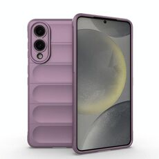 Per Samsung Galaxy S25 Edge 5G Magic Shield TPU + custodia in flanella (viola)