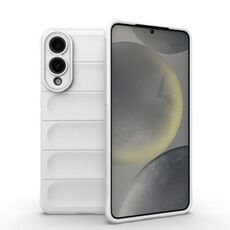 Per Samsung Galaxy S25 Edge 5G Magic Shield TPU + custodia in flanella per telefono (bianco)