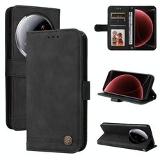Per Xiaomi 15 Ultra Skin Feel Life Tree Custodia in pelle con bottoni in metallo (nero)