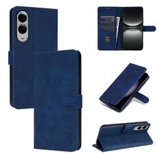 Per Samsung Galaxy S25 Edge 5G AZNS Custodia per telefono in pelle con texture di vitello e pelle al tatto (blu)