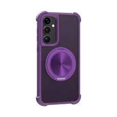 Per Samsung Galaxy S23+ 5G CD Texture Custodia per telefono con supporto girevole a 360 gradi MagSafe (viola)