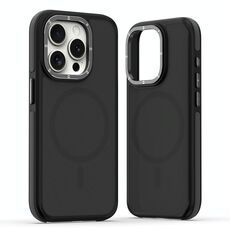 Per iPhone 15 Pro Max Custodia per telefono MagSafe Dual-Color Skin Feel (Nero)