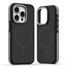 Per iPhone 15 Pro Max Custodia per telefono MagSafe Dual-Color Skin Feel (Nero Grigio)