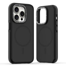 Per iPhone 14 Pro Custodia per telefono MagSafe Dual-Color Skin Feel (Nero)