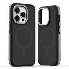 Per iPhone 12 Pro Max Custodia per telefono MagSafe Dual-Color Skin Feel (Nero Grigio)