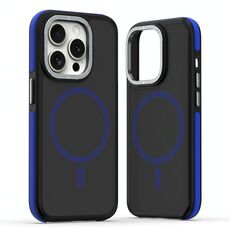 Per iPhone 12 Pro Max Custodia per telefono MagSafe Dual-Color Skin Feel (Nero Blu)