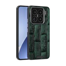 Per Xiaomi 15 Pro ABEEL Beast Pattern 6D Micro-Embossed MagSafe Custodia per telefono in vera pelle (verde)