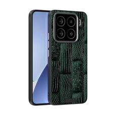 Per Xiaomi 15 ABEEL Beast Pattern 6D Micro-Embossed MagSafe Custodia per telefono in vera pelle (verde)