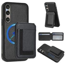 Per Sony Xperia 1 VI CX01 Custodia per telefono con porta carte magnetico Magsafe staccabile (nero)