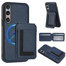 Per Sony Xperia 1 VI CX01 Custodia per telefono con porta carte magnetico Magsafe staccabile (blu scuro)