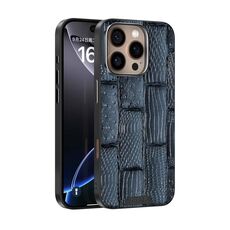Per iPhone 16 Pro Max ABEEL Beast Pattern 6D Micro-Embossed MagSafe Custodia per telefono in vera pelle (blu)