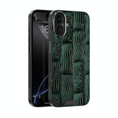 Per iPhone 16 ABEEL Beast Pattern 6D Micro-Embossed MagSafe Custodia per telefono in vera pelle (verde)