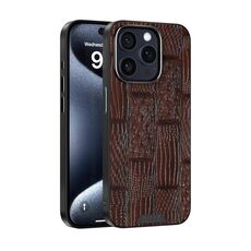 Per iPhone 15 Pro Max ABEEL Beast Pattern 6D Micro-Embossed MagSafe Custodia per telefono in vera pelle (marrone)