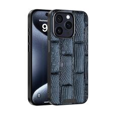 Per iPhone 15 Pro Max ABEEL Beast Pattern 6D Micro-Embossed MagSafe Custodia per telefono in vera pelle (blu)