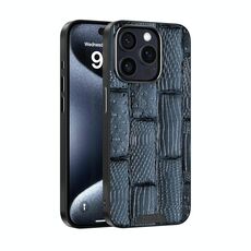 Per iPhone 15 Pro ABEEL Beast Pattern 6D Micro-Embossed MagSafe Custodia per telefono in vera pelle (blu)