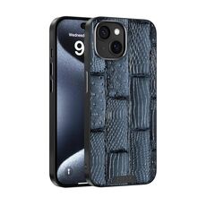 Per iPhone 15 Plus ABEEL Beast Pattern 6D Micro-Embossed MagSafe Custodia per telefono in vera pelle (blu)