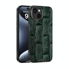 Per iPhone 15 Plus ABEEL Beast Pattern 6D Micro-Embossed MagSafe Custodia per telefono in vera pelle (verde)