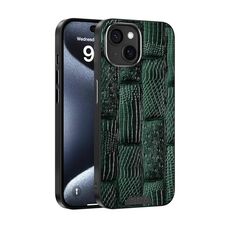 Per iPhone 14 Plus ABEEL Beast Pattern 6D Micro-Embossed MagSafe Custodia per telefono in vera pelle (verde)