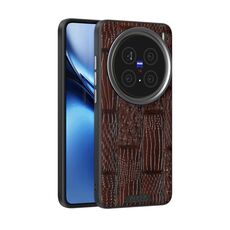 Per Vivo X200 Pro Mini ABEL Beast Pattern 6D Micro-Embossed MagSafe Custodia per telefono in vera pelle (marrone)