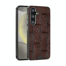 Per Samsung Galaxy S24+ 5G ABEEL Beast Pattern 6D Micro-Embossed MagSafe Custodia per telefono in vera pelle (marrone)