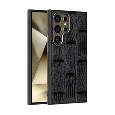 Per Samsung Galaxy S24 Ultra 5G ABEEL Beast Pattern 6D Micro-Embossed MagSafe Custodia per telefono in vera pelle (nero)