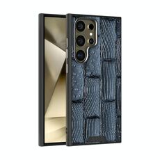 Per Samsung Galaxy S24 Ultra 5G ABEEL Beast Pattern 6D Micro-Embossed MagSafe Custodia per telefono in vera pelle (blu)