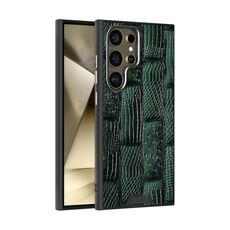 Per Samsung Galaxy S24 Ultra 5G ABEEL Beast Pattern 6D Micro-Embossed MagSafe Custodia per telefono in vera pelle (verde)
