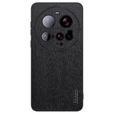 Per Xiaomi 15 Ultra Tree Bark Custodia antiurto in pelle per telefono (nero)