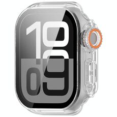 Per Apple Watch Series 6/5/4/SE/SE2 40mm Passa a Ultra 49mm Pellicola temperata Cassa per orologio con pulsante PC integrato (colore trasparente)