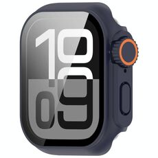Per Apple Watch Series 6/5/4/SE/SE2 40mm Passa a Ultra 49mm Pellicola temperata Cassa per orologio con pulsante integrato in PC (blu notte)