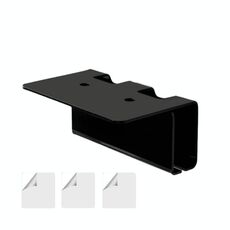 Porta spazzolino elettrico da bagno in acrilico da parete (nero)