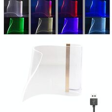 Lampada da scrivania con guida luminosa a LED, in acrilico, per sala giochi, camera da letto, pickup USB, lampade ritmiche RGB (modello ritmo musicale)