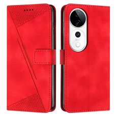 Per vivo V40 / V40 Pro / T3 Ultra Dream Triangle Custodia in pelle con cordino (rosso)