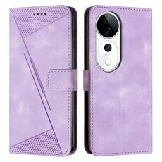 Per vivo V40 / V40 Pro / T3 Ultra Dream Triangle Custodia in pelle con cordino (viola)