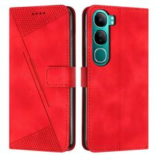 Per vivo Y300 Global / V40 Lite IDN Dream Triangle Custodia in pelle per telefono con cordino (rosso)